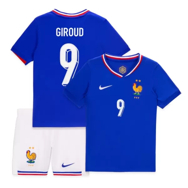 Frankrike Giroud 9 Hjemmedrakt Barn EM 2024 - med Bukse