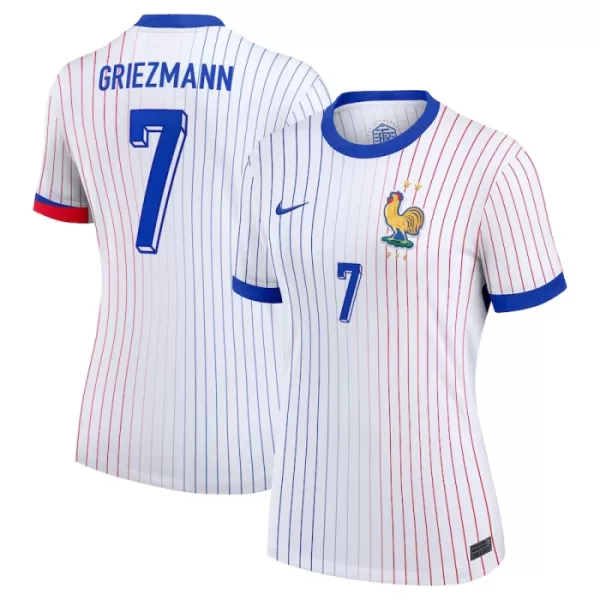 Frankrike Griezmann 7 Bortedrakt Dame EM 2024