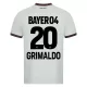 Bayer Leverkusen Alejandro Grimaldo 20 Bortedrakt Herre 2023/2024