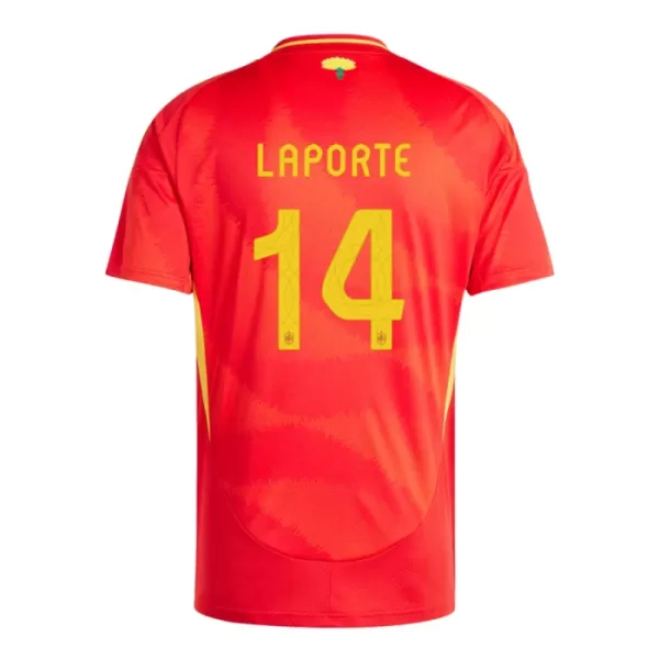 Spania Aymeric Laporte 14 Hjemmedrakt Herre EM 2024