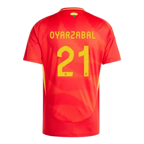 Spania Mikel Oyarzabal 21 Hjemmedrakt Herre EM 2024