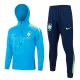 Brasil Hoodie Kvart-Zip Trenings Collegegenser Barn 2024/2025 Blå