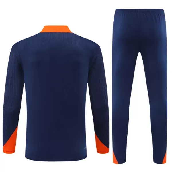 Nederland Kvart-Zip Trenings Collegegenser Barn 2024/2025 Navy