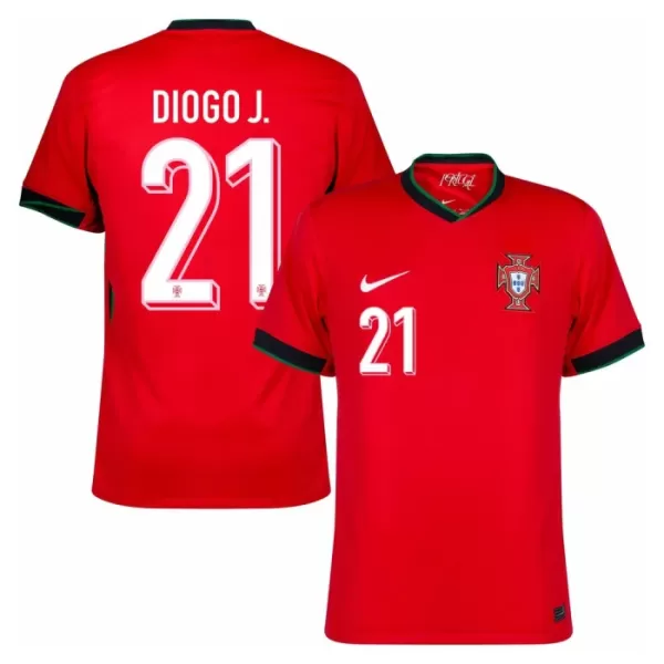 Portugal Diogo J. 21 Hjemmedrakt Herre EM 2024