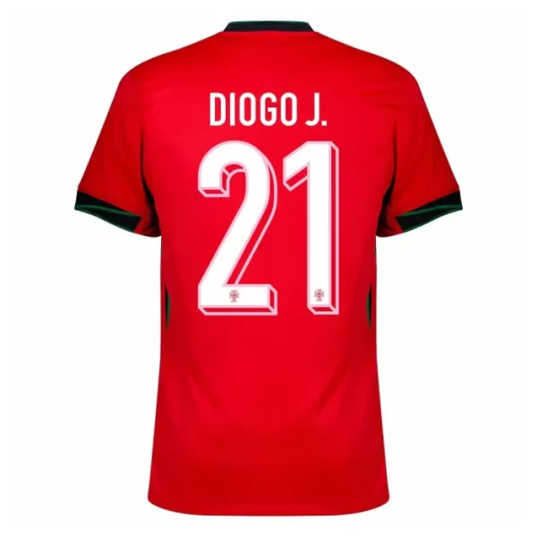 Portugal Diogo J. 21 Hjemmedrakt Herre EM 2024