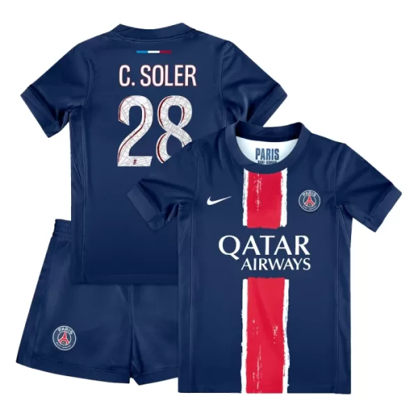 Paris Saint-Germain Carlos Soler 28 Hjemmedrakt Barn 2024/2025 - med Bukse