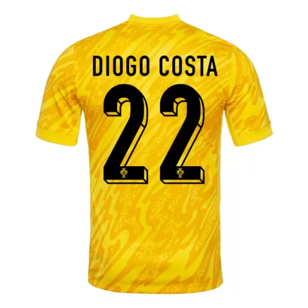 Portugal Diogo Costa 22 Keeper Drakt Herre EM 2024 Gul