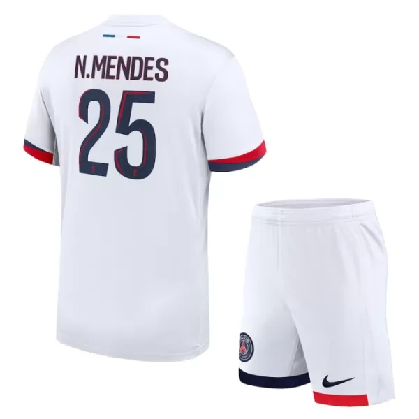 Paris Saint-Germain Nuno Mendes 25 Bortedrakt Barn 2024/2025 - med Bukse