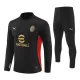 AC Milan Kvart-Zip Trenings Collegegenser Herre 2024/2025 Svart