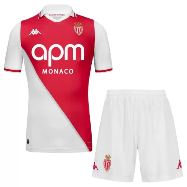 AS Monaco Hjemmedrakt Barn 2024/2025 - med Bukse