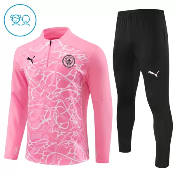 Manchester City Kvart-Zip Trenings Collegegenser Barn 2024/2025 Rosa