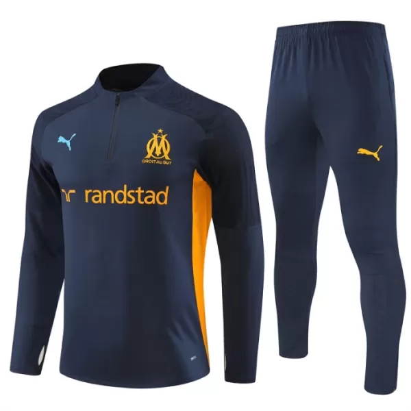 Olympique de Marseille Kvart-Zip Trenings Collegegenser Herre 2024/2025 Navy