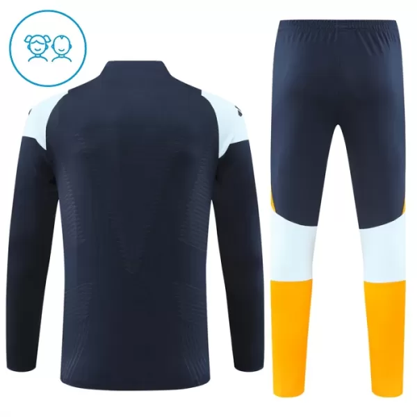 Real Madrid Kvart-Zip Trenings Collegegenser Barn 2024/2025 Navy