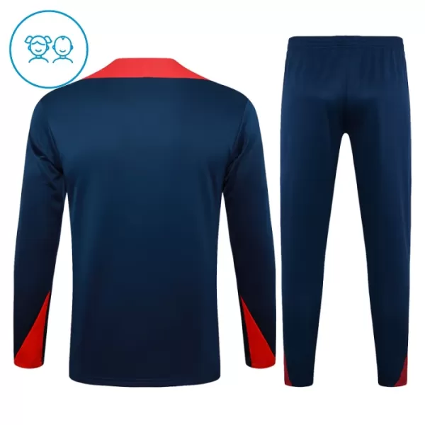 Barcelona Kvart-Zip Trenings Collegegenser Barn 2024/2025 Navy